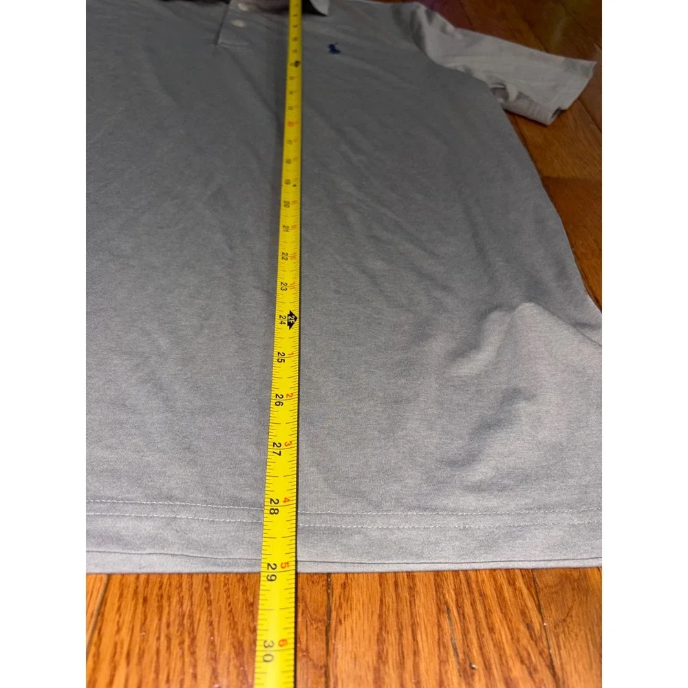 Polo Ralph Lauren Performance Mens Gray Short Sleeve Polo Shirt Size M Stretch